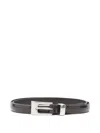 The Row Silver-tone Buckle Belt In Brown