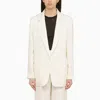 THE ROW THE ROW SINGLE-BREASTED WHITE LINEN JACKET