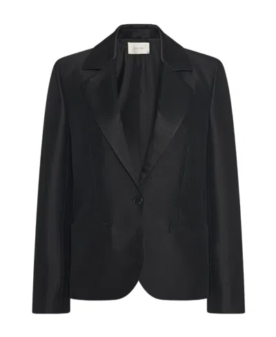 The Row Single-breasted Wool Blazer In Black