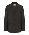 The Row Single-breasted Wool Jacket In Black