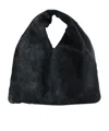 The Row Small Bindle Suede Slouchy Shoulder Bag In Black