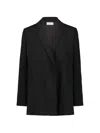 The Row Single-breasted Wool Blazer In Black