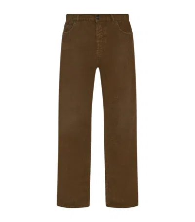 The Row Siouxie Corduroy Trousers In Brown