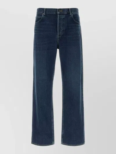 The Row Siouxie Denim Jeans Straight Leg Design In Blue