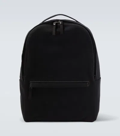 The Row Sisal帆布双肩包 In Black