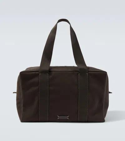 The Row Sisal Canvas Duffel Bag In Brown