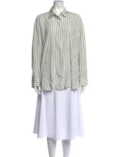 Pre-owned The Row Sisca Silk Button-up Top In Multi