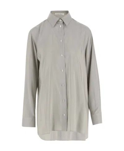The Row Sisilia Button Shirt In Gray