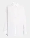 The Row Cotton Shirt With Button-down Design In Off White