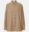 The Row Sisilia Cotton Corduroy Shirt In Brown