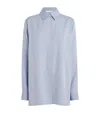 The Row Sisilia Long-sleeved Shirt In Blue