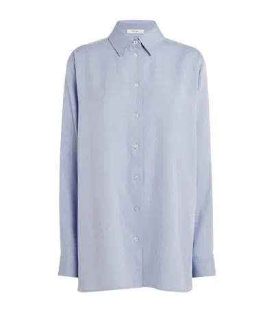 The Row Cerulean Blue Cotton Metis Shirt