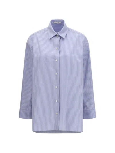 The Row Sisilia Cotton Shirt In Purple