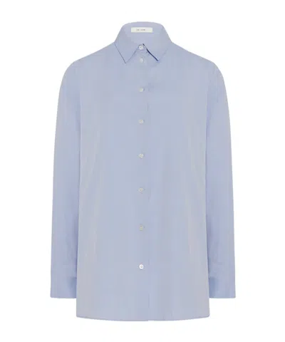 The Row Sisilia Long-sleeved Shirt In Gray