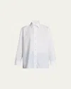 The Row Cotton Shirt With Button-down Design In Optic White