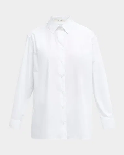 The Row Sisilia Menswear Poplin Shirt In White