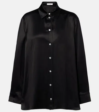 THE ROW SISILIA OVERSIZED SILK SATIN SHIRT