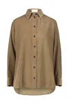 The Row Sisilia Shirt In Corduroy In Neutral