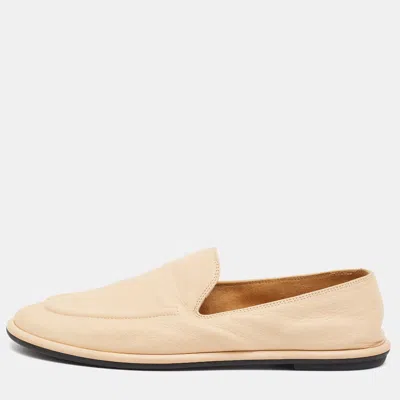 Pre-owned The Row Size 36 Beige Leather Loafers In Sand