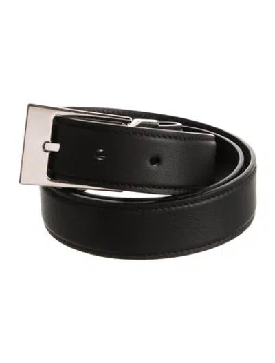 Pre-owned The Row Skinny Leather Belt In Black