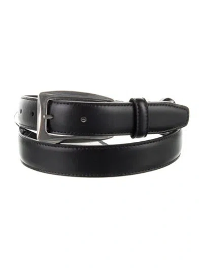 Pre-owned The Row Skinny Leather Belt In Black