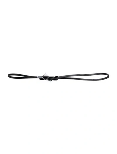 Pre-owned The Row Skinny Leather Belt In Black