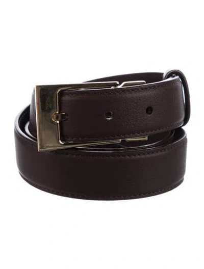 Pre-owned The Row Skinny Leather Belt In Brown