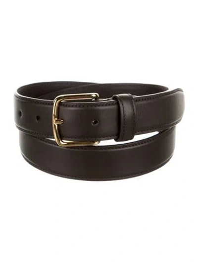 Pre-owned The Row Skinny Leather Belt In Brown