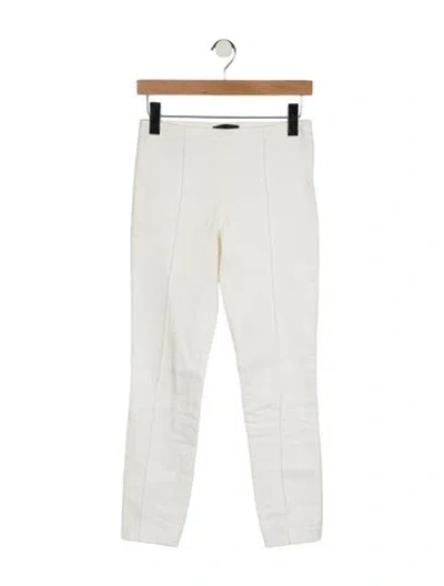 Pre-owned The Row Skinny Leg Pants In White