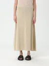 The Row Beige Linen Skirt In White