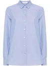 The Row Metis Cotton Poplin Shirt In Sky Blue