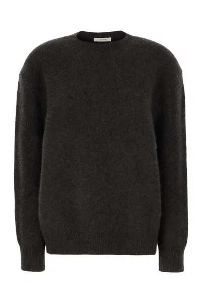 THE ROW SLATE CASHMERE BLEND OVERSIZE SWEATER