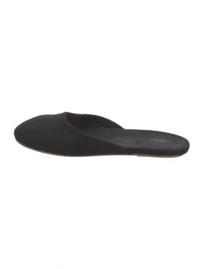 Pre-owned The Row Sleeper Cashmere Mules In Black