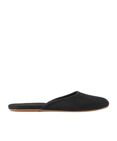 The Row Sleeper Cashmere Slippers In Black