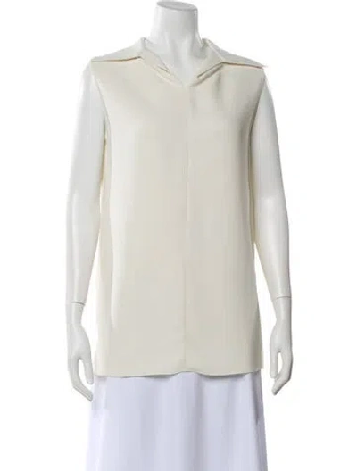 Pre-owned The Row Sleeveless Blouse In White