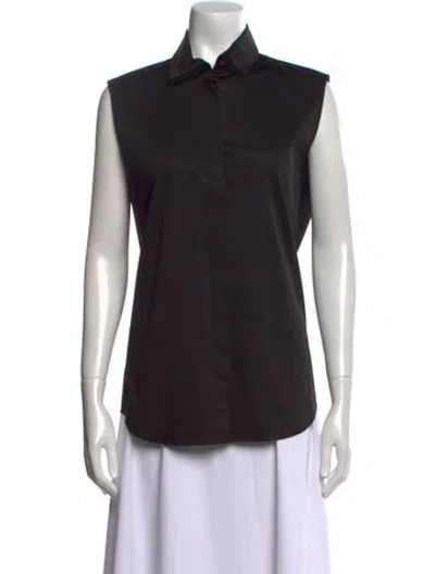 Pre-owned The Row Sleeveless Button-up Top In Black
