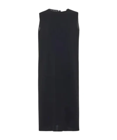 The Row Mirna Double Face Cady Shift Dress In Black