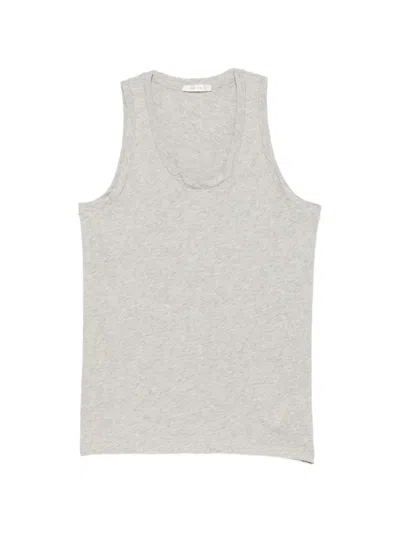 The Row Sleeveless Jersey Tank Top In Gray