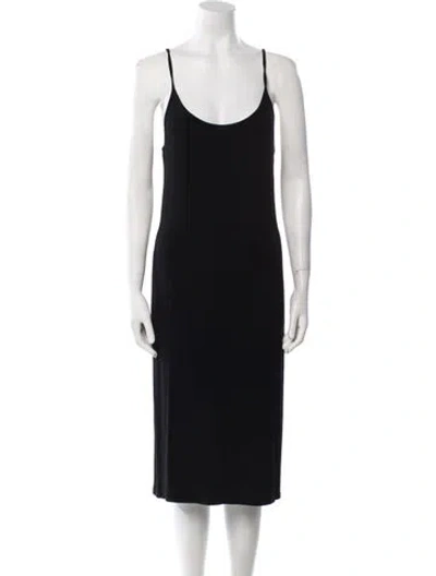 Pre-owned The Row Sleeveless Knee-length Dress In Black