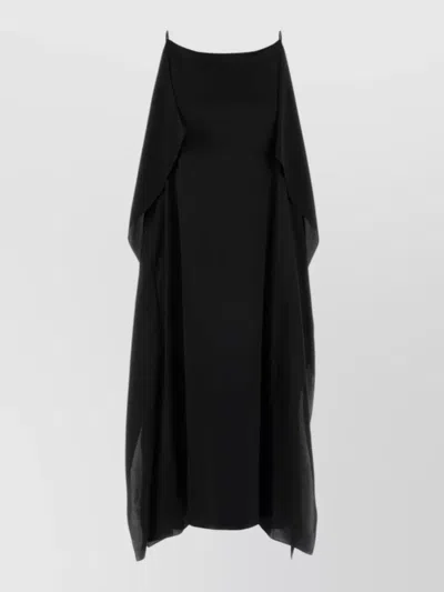 The Row Sleeveless Kylo Dress With Draped Midi Cut In Black