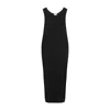 The Row Sleeveless Midi Dress With Viscose-polyester Blend In Black