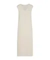 The Row Folosa Open-knit Maxi Silk Dress In White