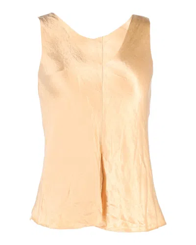 The Row Sleeveless Top In Gold Viscose