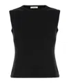 The Row Sleeveless Ribbed Crew Neck Top In Black