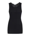 The Row Mansel Ribbed Cotton-blend Tank In Black