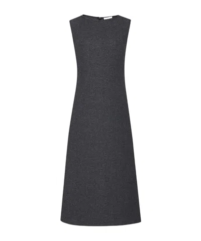 The Row Sleeveless Wool Dress In Black