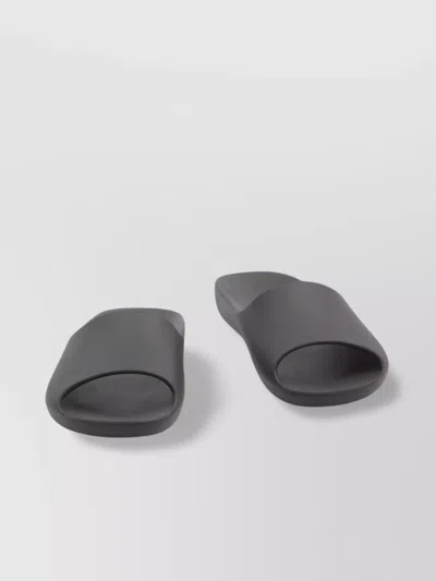 The Row Slide Sandal Rubber Open Toe In Black