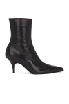 The Row Sling Leather Ankle Boots In Black
