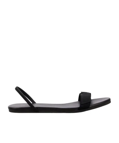 The Row Slingback Flat Sandals In Black