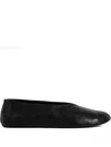 The Row Stella Shearling-lined Leather Ballet Flats In Black